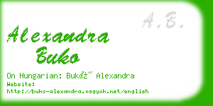 alexandra buko business card